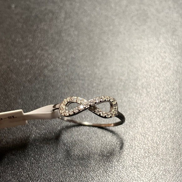 CZ Silver Infinity Ring