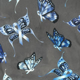 Blue Awareness Ribbon Butterfly Print Gray Leggings