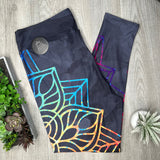 Rainbow Mandala Print Soft Leggings