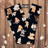 Cute Puppy Love Print Kids Leggings