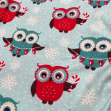 Christmas Happy Winter Owl Snowflake Ice Blue Soft Leggings