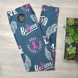 Pink Ribbon Hope Believe Love Soft Leggings