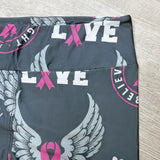Pink Ribbon Hope Believe Love Soft Leggings