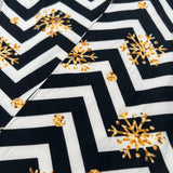 Chevron Snowflake Print Soft Leggings