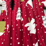 Retro Red Christmas Tree Print Soft Leggings