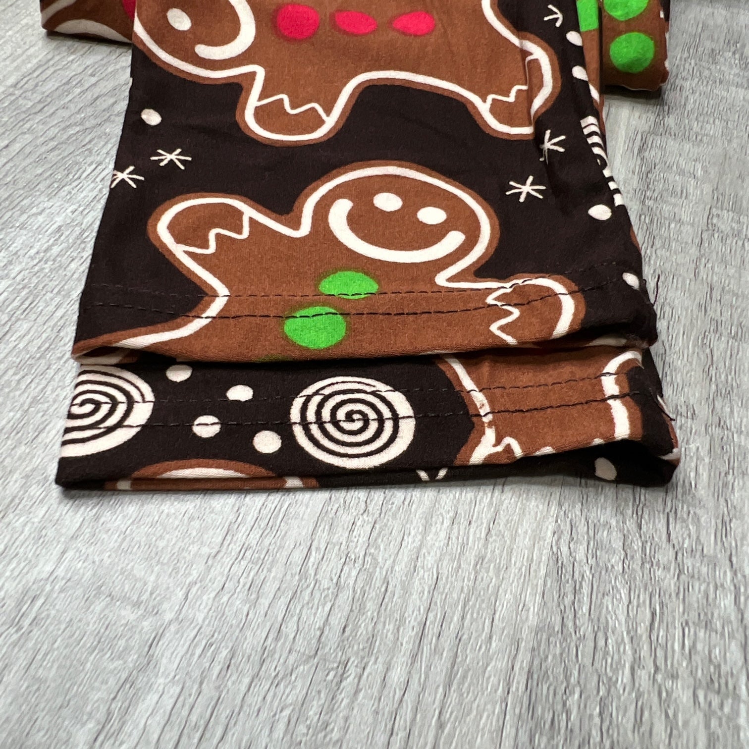 Gumdrop Gingerbread Man Print Christmas Soft Leggings