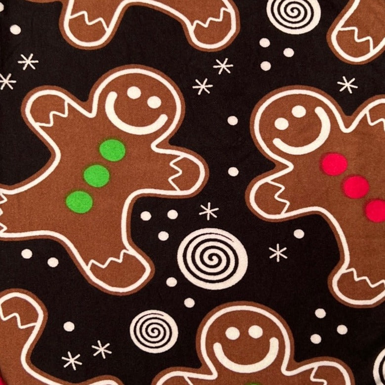 Gumdrop Gingerbread Man Print Christmas Soft Leggings