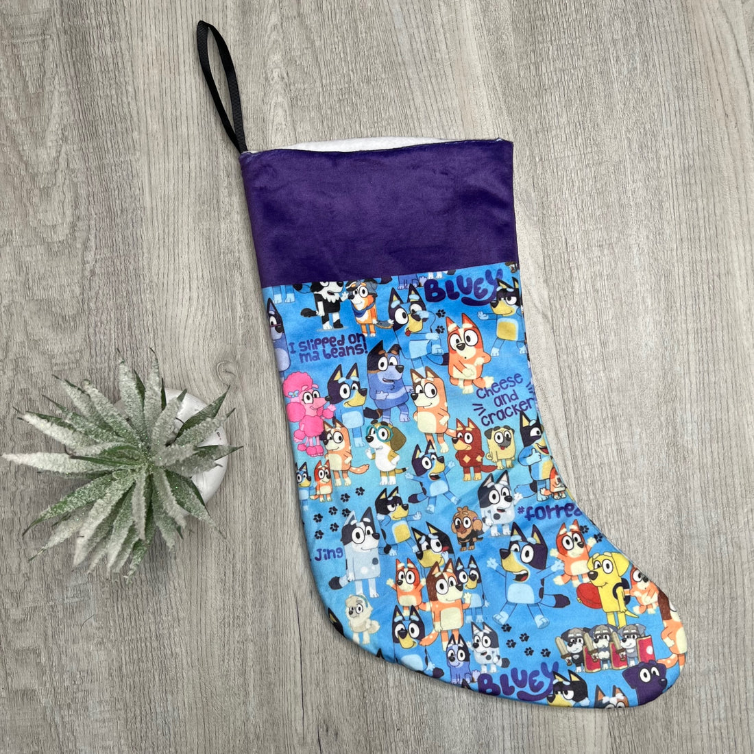 Blue Pup Holiday Stocking