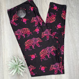 Ombre Sunset Bear Paisley Print Leggings