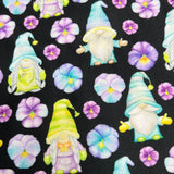 Pansy Floral Gnome Print Soft Leggings
