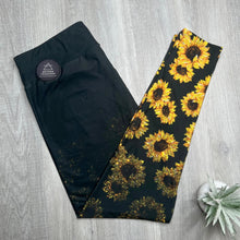 Sunflower Ombre Soft Leggings w/ & w/o Sport Double Pockets