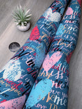 Love You Letters Heart Soft Leggings