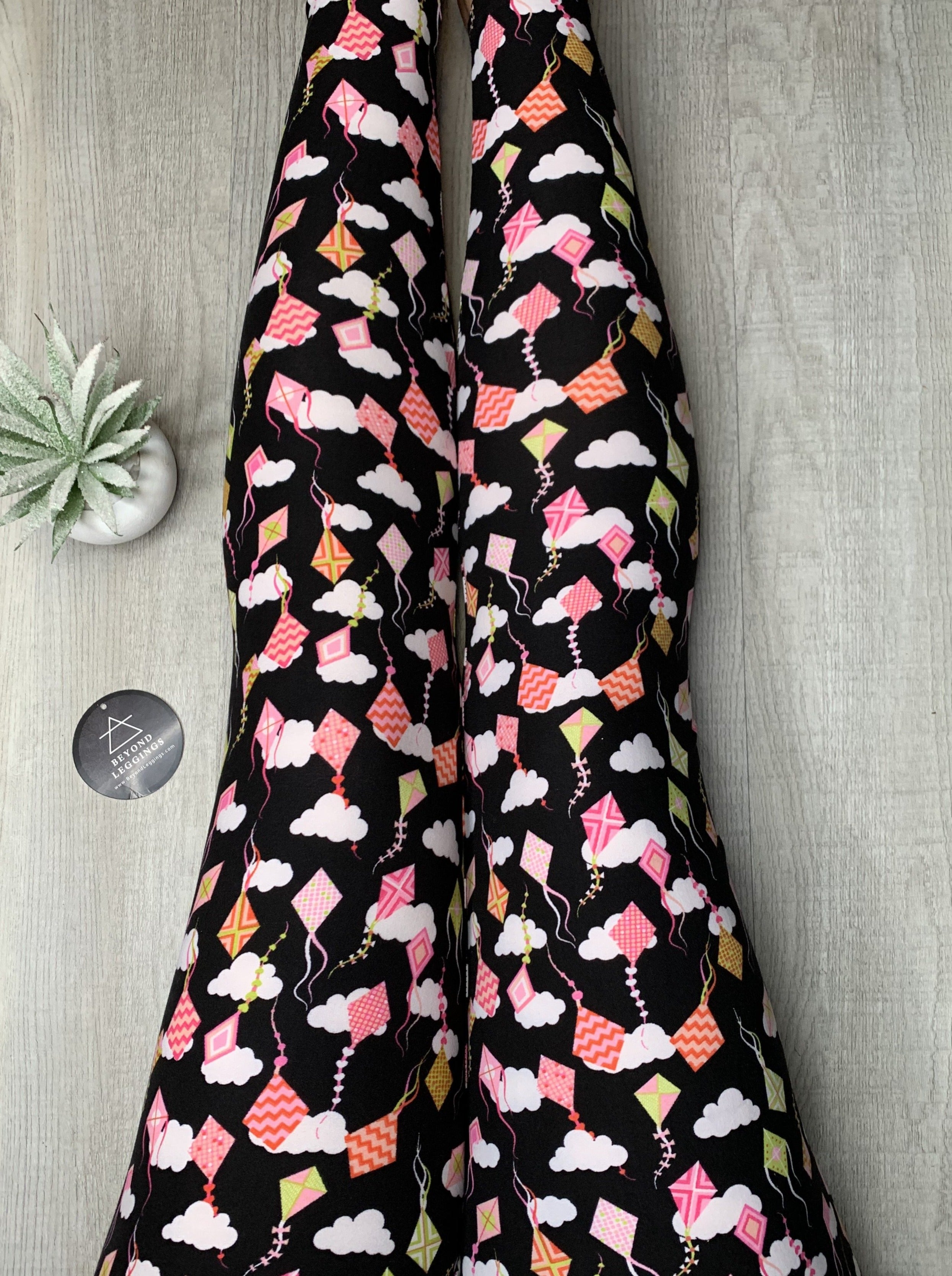 Kites In The Sky Print Soft Leggings - Adult & Kid Sizes