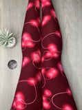 Neon Pink Heart Print Soft Leggings - Adult & Kid Sizes