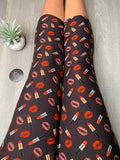 Lipstick and Kisses Capri Soft Leggings