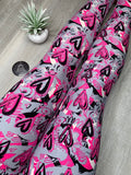 90's Heart Print Soft Leggings - Adult & Kid Sizes