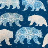 Mandala White Polar Bear Blue Soft Leggings