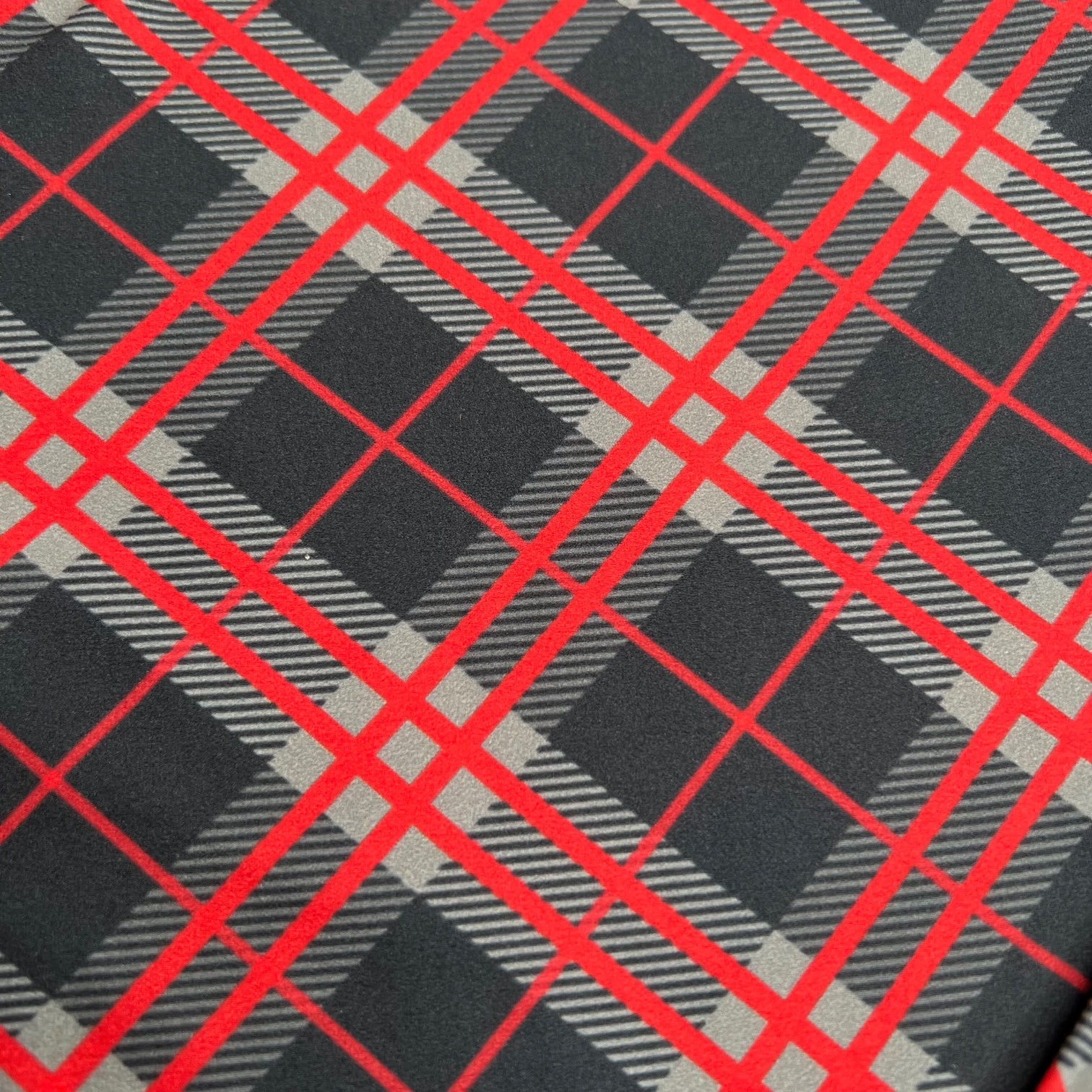 Tartan Red & Black Plaid Print Leggings