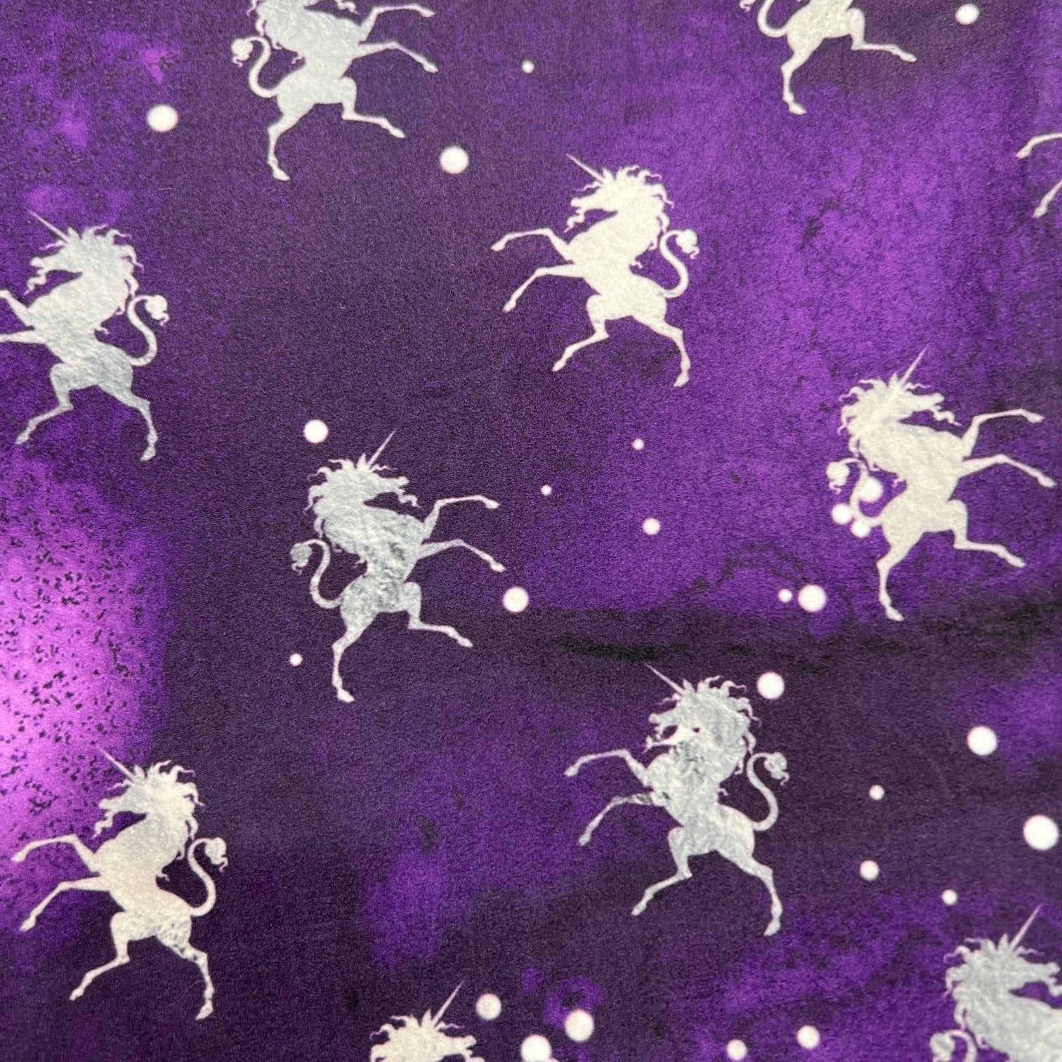 Silver Unicorn Purple Soft Leggings