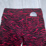 Zebra Print Fleece Comfy Animal Print Drawstring Jogger Pants