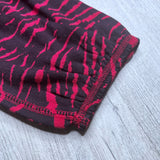 Zebra Print Fleece Comfy Animal Print Drawstring Jogger Pants