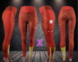 Ironman Stark Industries Cosplay Print Easy Halloween Costume Soft Leggings