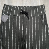 Pinstripe - High Waisted Wide Leg Hybrid Leggings/Pants w/ Pockets