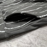 Pinstripe - High Waisted Wide Leg Hybrid Leggings/Pants w/ Pockets