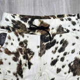 Cow Hide Print - High Waisted Wide Leg Hybrid Leggings/Pants w/ Pockets