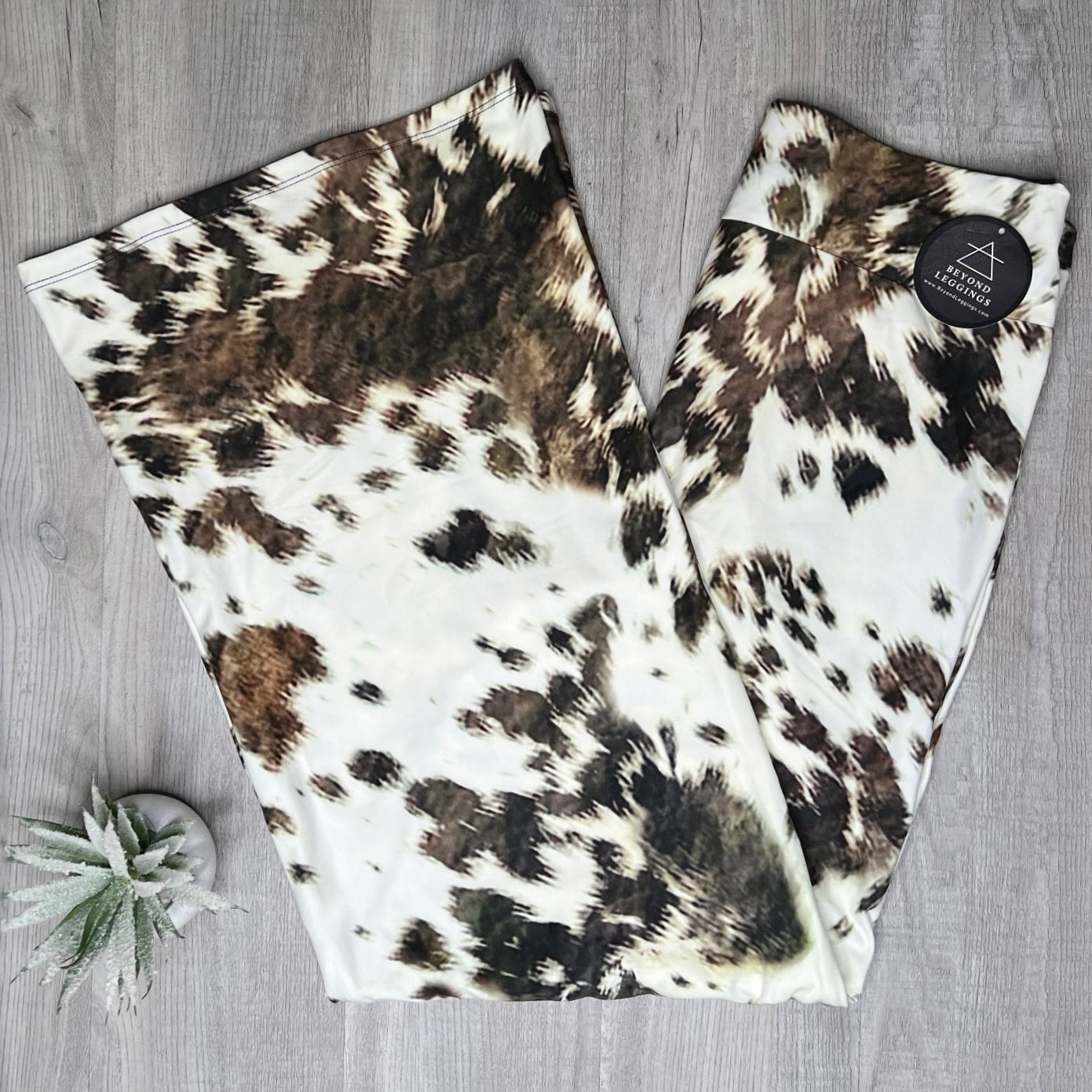 Cow Print Wide Leg Loungers