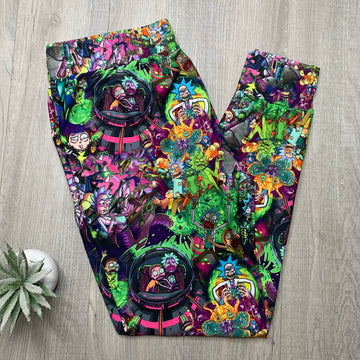 Interdimensional Adventure Soft Joggers – Comfy, Vibrant Leggings with Deep Pockets