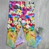 Stunning Floral Oil Painting Print Soft Leggings