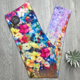 Stunning Floral Oil Painting Print Soft Leggings