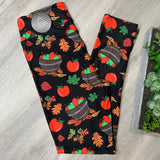 Fall Apple Picking Harvest Basket Soft Leggings