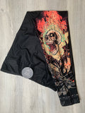 Hell Fire Ghost Rider Skull Print Leggings