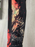 Hell Fire Ghost Rider Skull Print Leggings