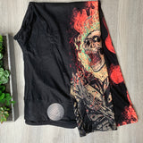 Hell Fire Ghost Rider Skull Print Leggings