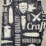 Craft Beer Hops Print Gray Soft Stretchy Leggings