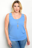 Chiffon Top w/ Necklace