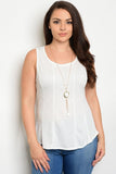 Fitted Top w/ Spinner Necklace