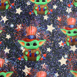 Fourth Of July Groku Print Capri Leggings w/ Pockets