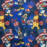 Magical Patriotic Mouse Parade Print Blue Leggings w/ Pockets