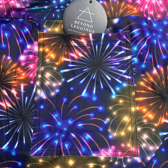 Neon Fireworks Soft Leggings w/ Pockets