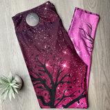 Purple Ombre Tree of Life Soft Leggings