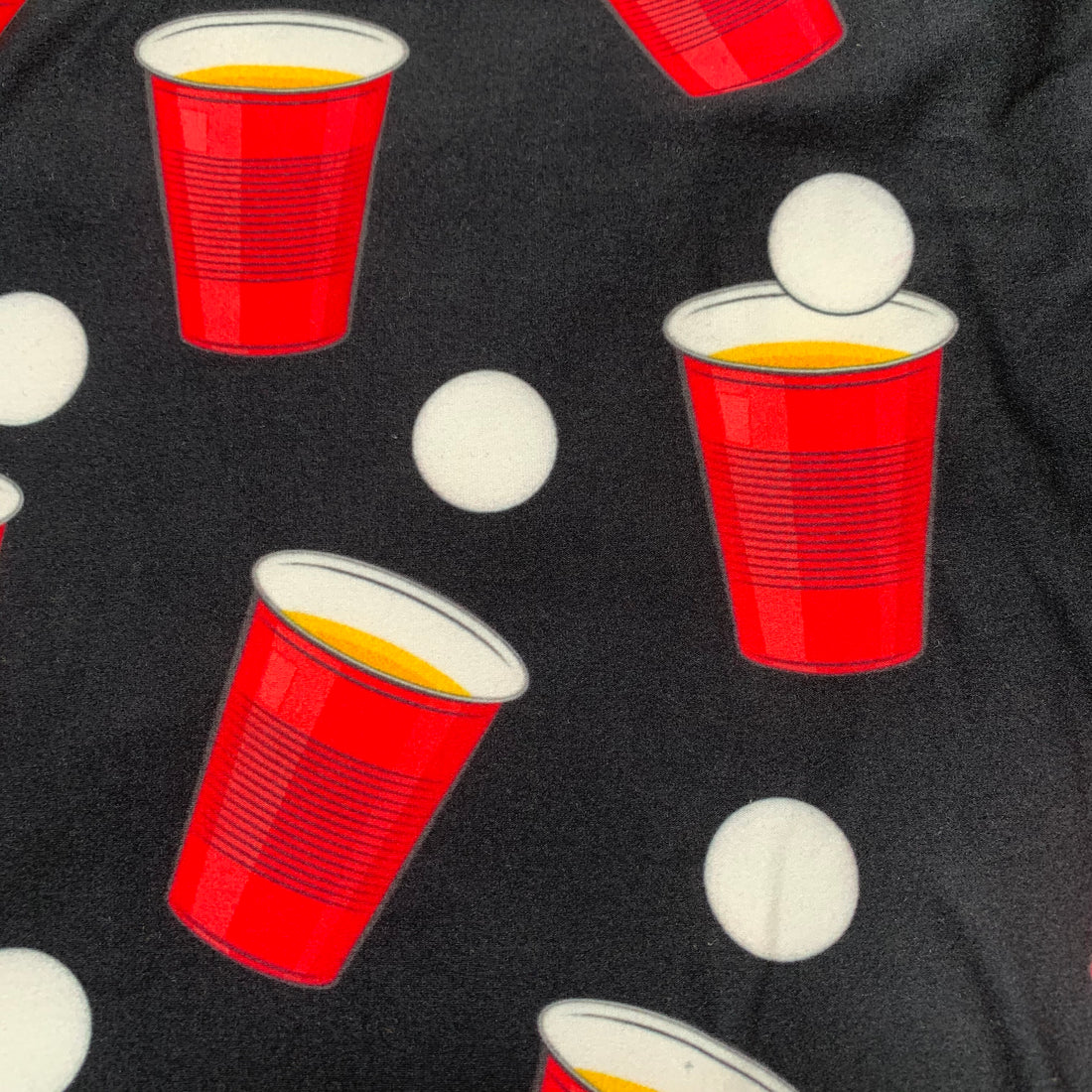 Beer Pong Red Cup Capri Leggings - Fun Party Game Inspired Legwear