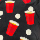 Beer Pong Red Cup Print Capri Leggings - Fun Party Game Inspired Legwear