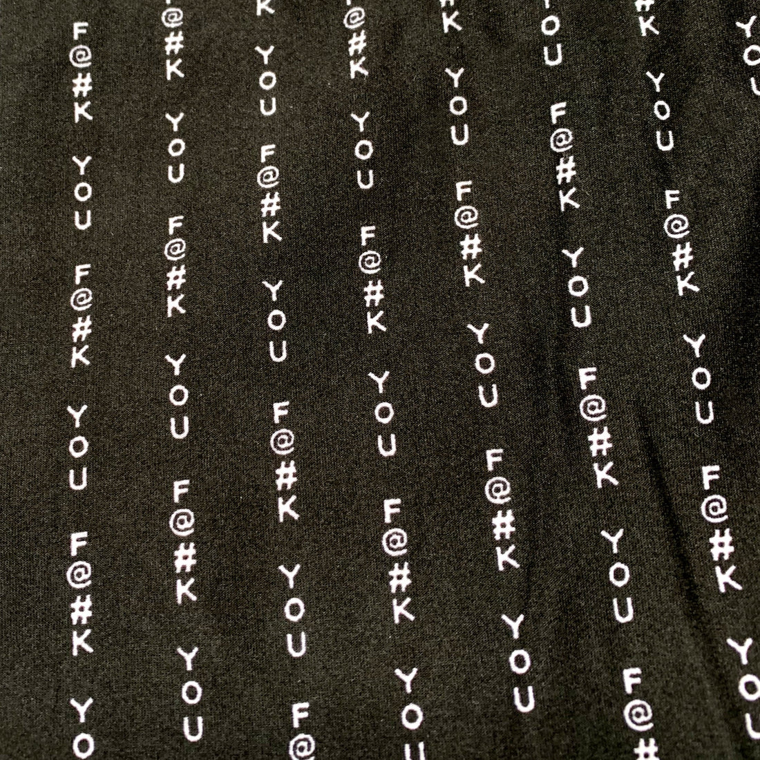 Sassy F@#K YOU Print Pinstripe Black Soft Stretchy High Waist Leggings