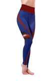 Superman Cosplay Print Easy Halloween Costume Soft Leggings