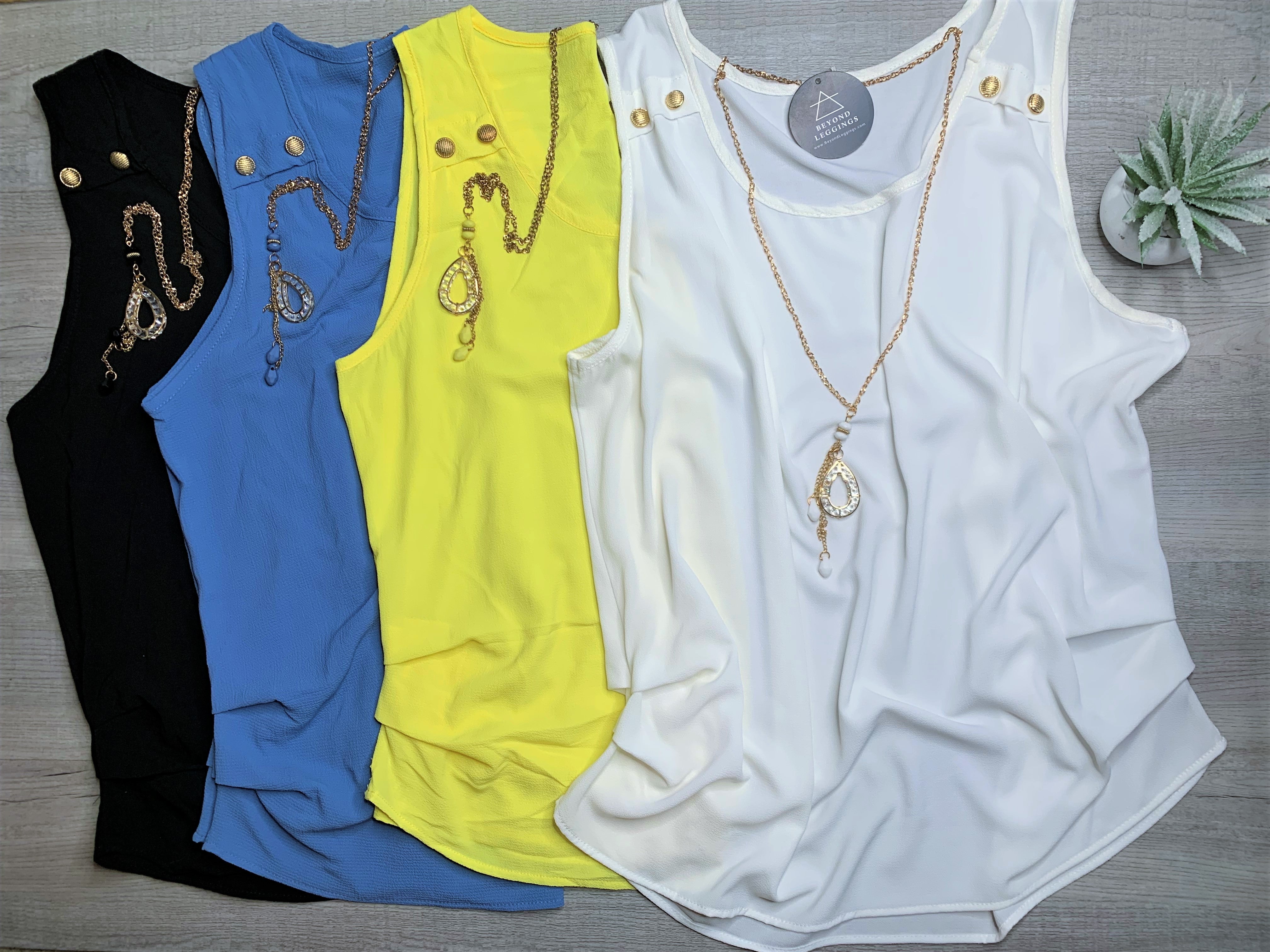 Chiffon Top w/ Necklace