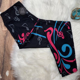 Music Can Change The World - Guitar Print Leggings